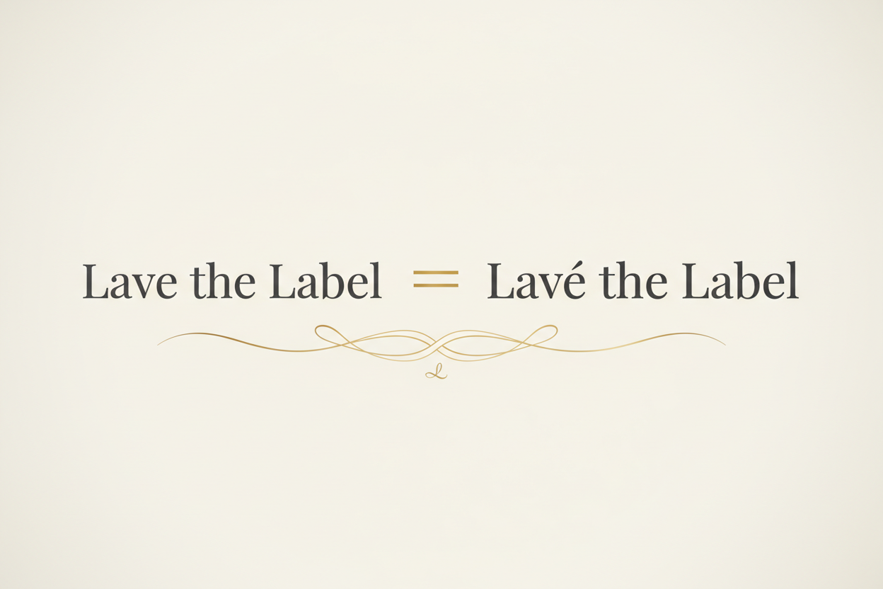 Why "Lave the Label" and "Lavé the Label" Are the Same Brand