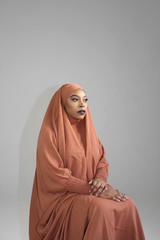 SARAH TWO PIECE JILBAB SET- BROWN