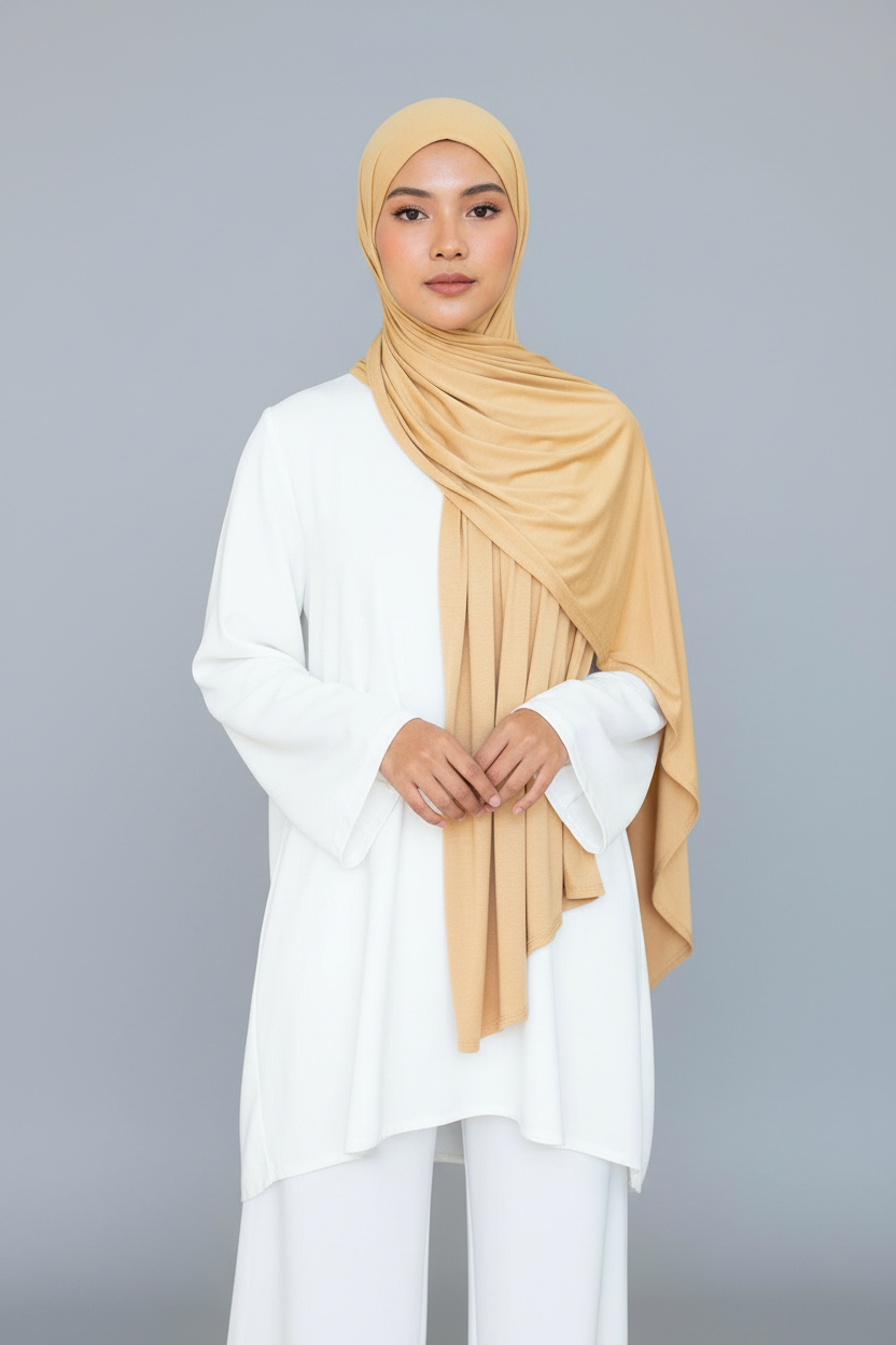 PREMIUM JERSEY HIJAB – HUNNY YELLOW