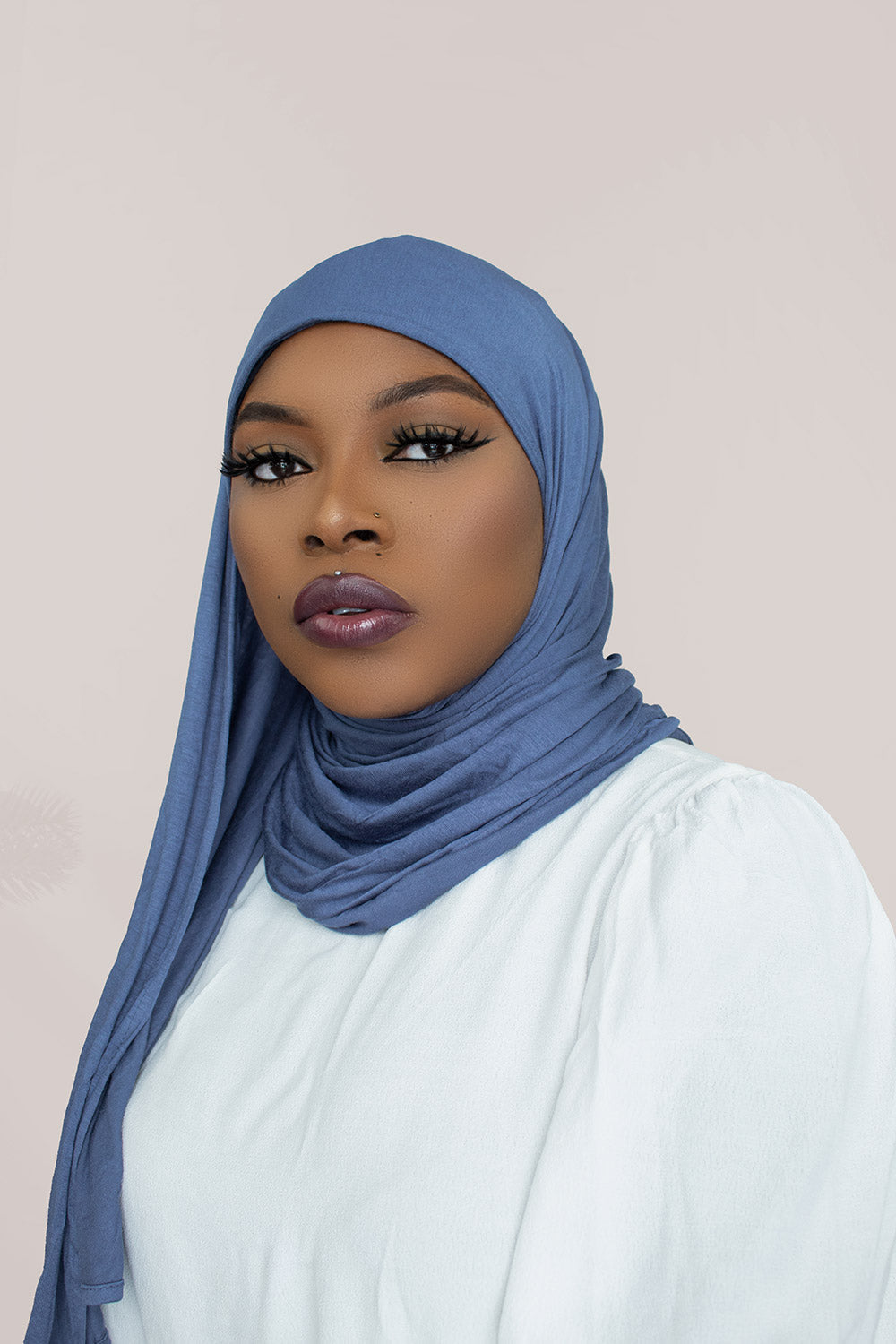 INSTANT PRE-SEWN JERSEY HIJAB - STEEL