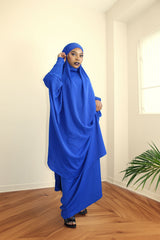 SARAH TWO PIECE JILBAB SET - ROYAL BLUE