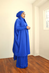 SARAH TWO PIECE JILBAB SET - ROYAL BLUE