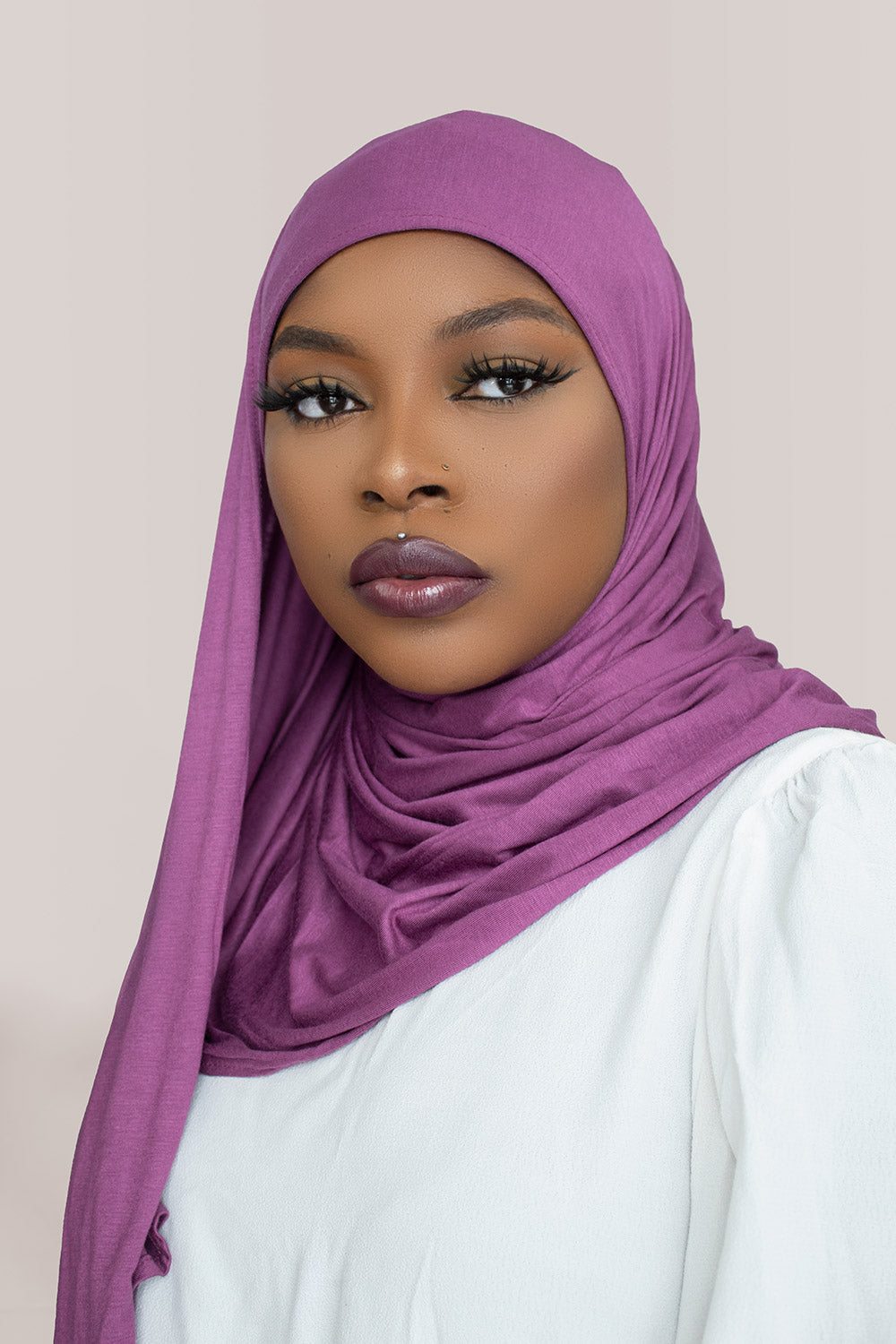 INSTANT PRE-SEWN JERSEY HIJAB – LILAC