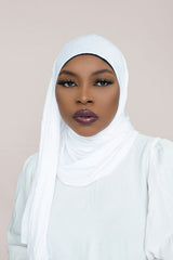 INSTANT PRE-SEWN JERSEY HIJAB – WHITE
