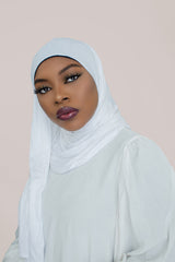 INSTANT PRE-SEWN JERSEY HIJAB – WHITE