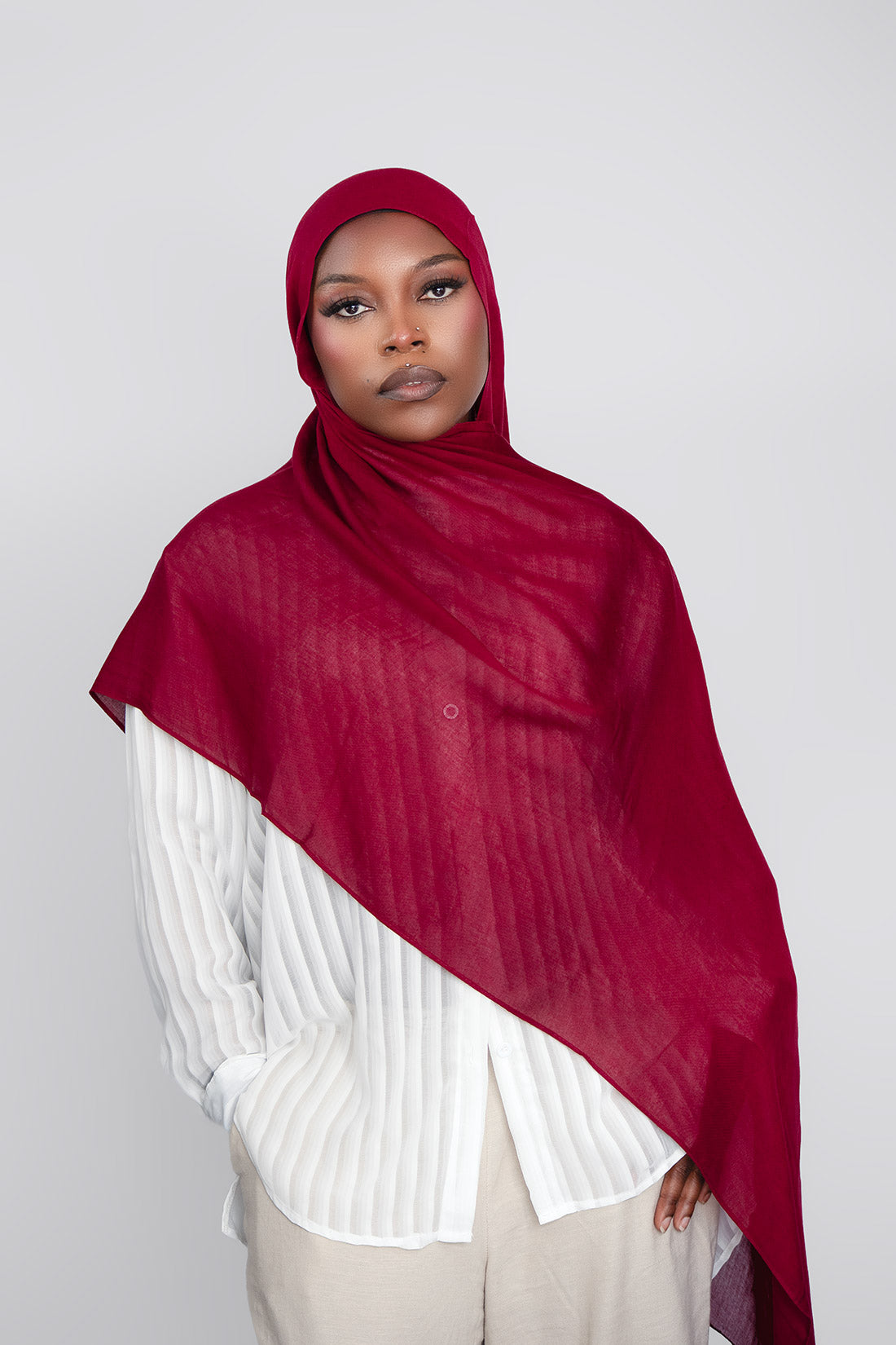 Cloud Soft Modal Hijab –  Burgundy