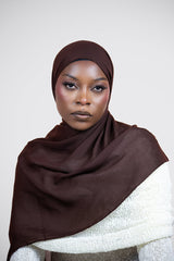 Cloud Soft Modal Hijab – Dark Brown