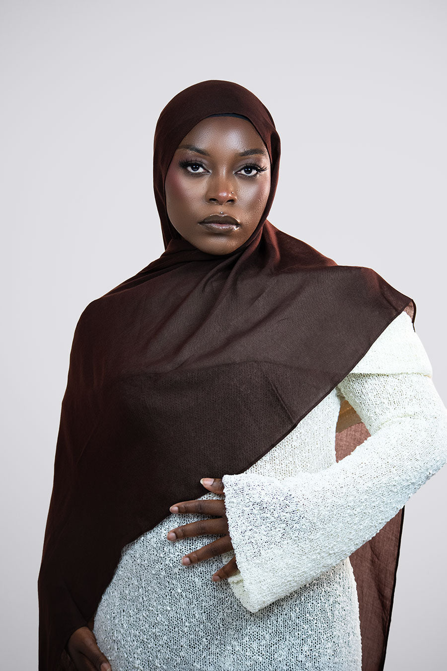 Cloud Soft Modal Hijab – Dark Brown