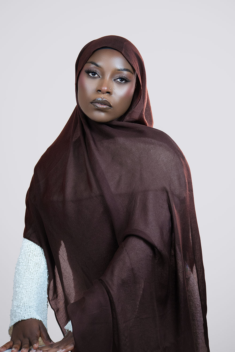 Cloud Soft Modal Hijab – Dark Brown