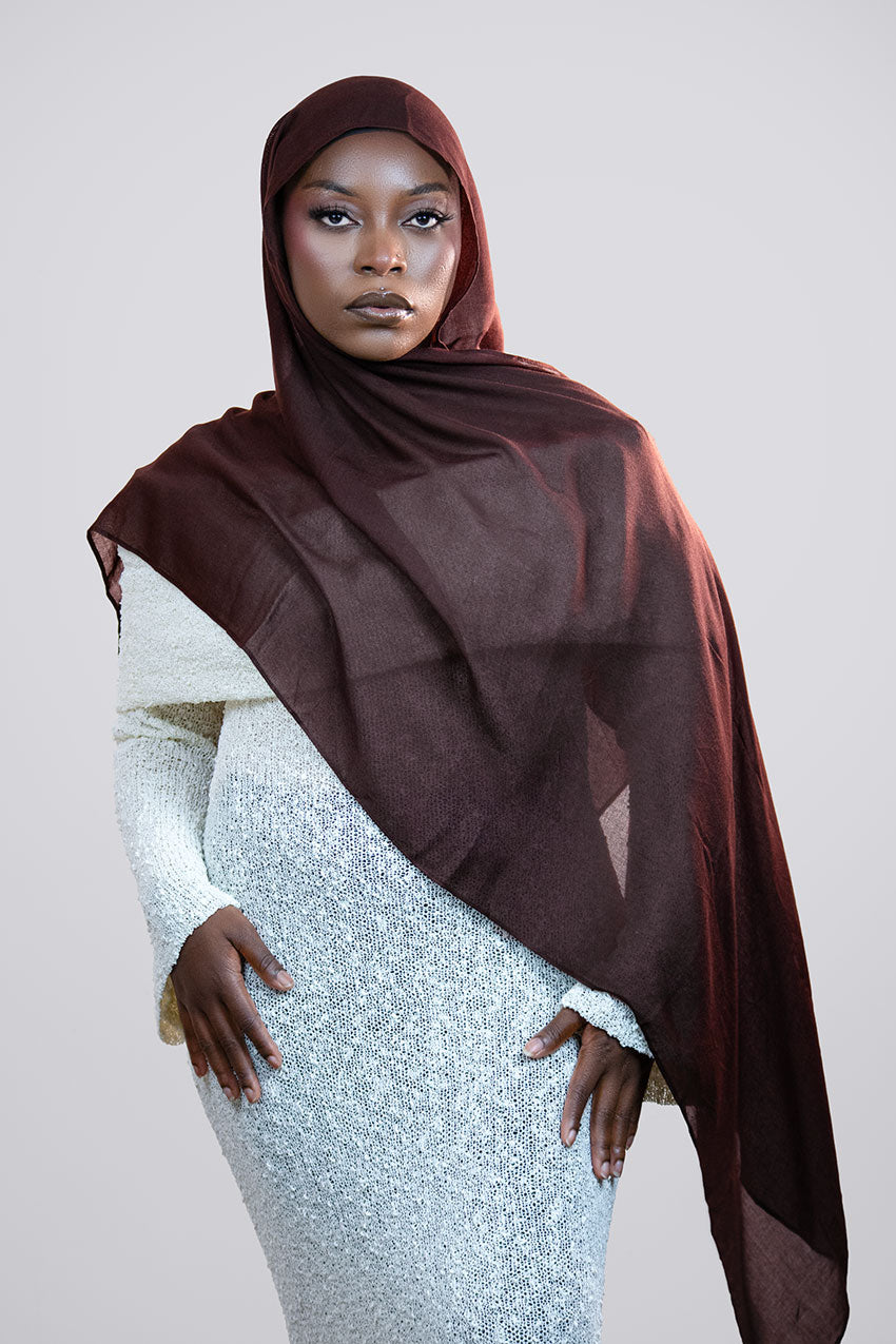 Cloud Soft Modal Hijab – Dark Brown
