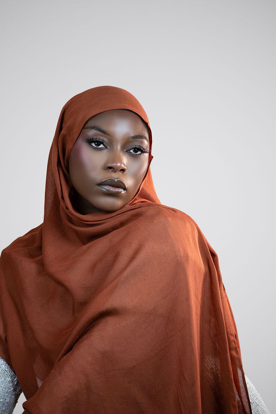 Cloud Soft Modal Hijab – Burnt Orange