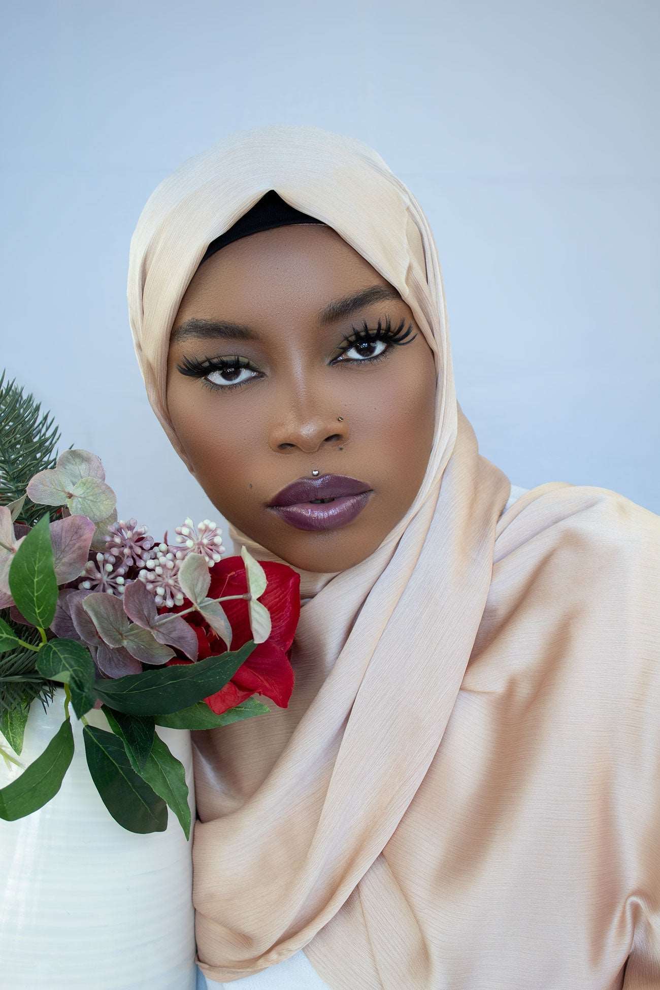 PREMIUM CRINKLE SATIN HIJAB - MEDIUM ALDER