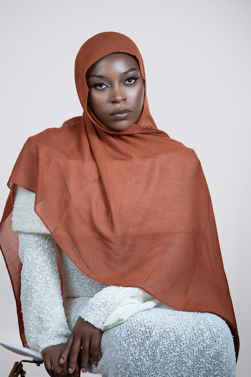 Cloud Soft Modal Hijab – Burnt Orange