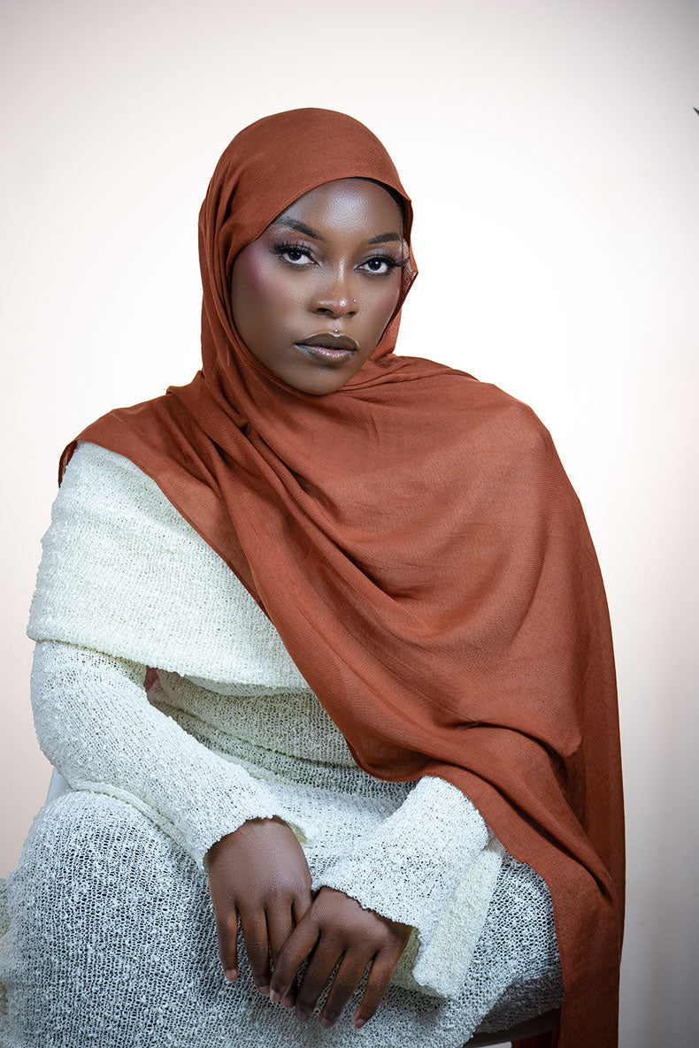 Cloud Soft Modal Hijab – Burnt Orange