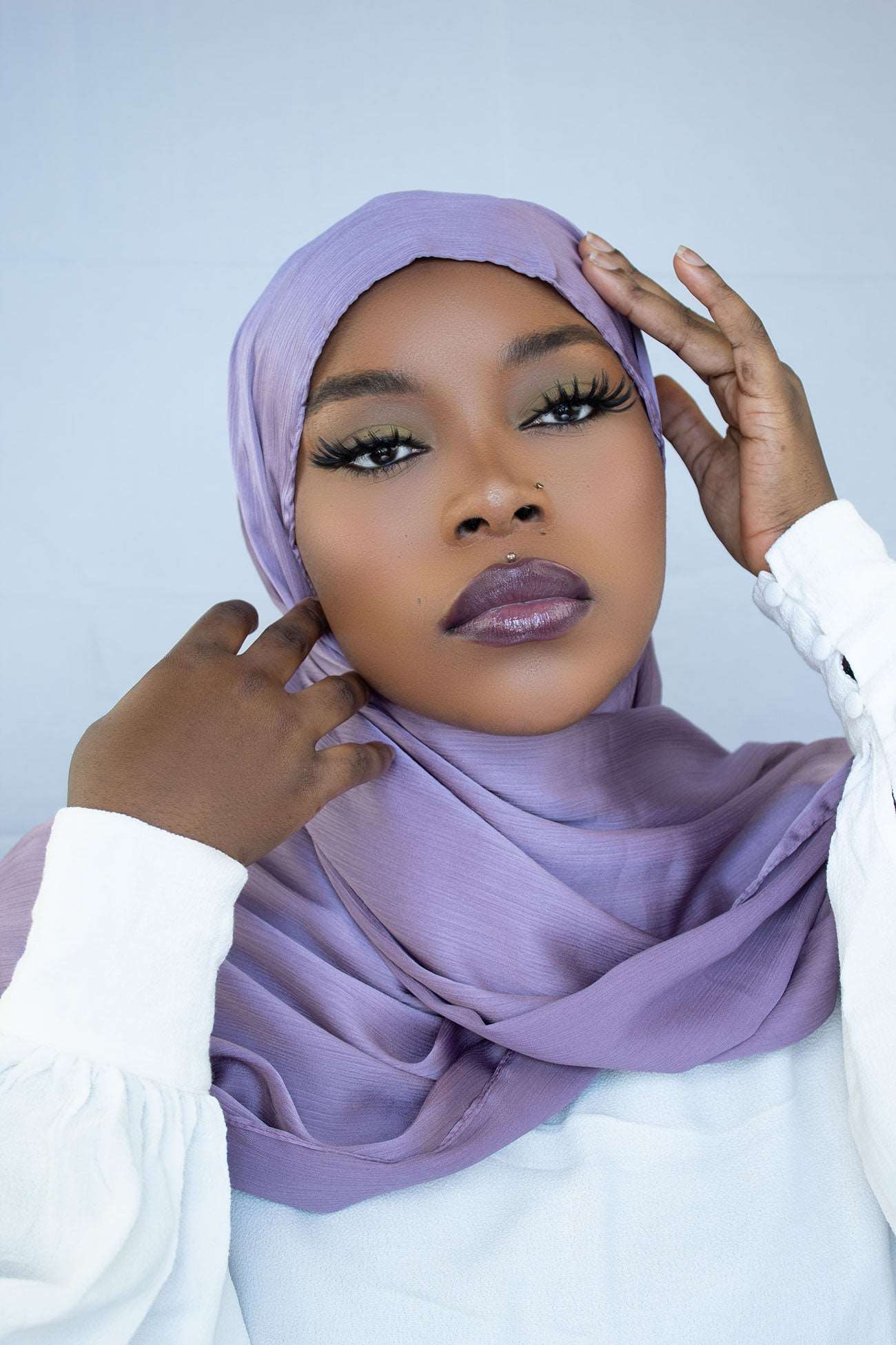 PREMIUM CRINKLE SATIN HIJAB - LAVENDER