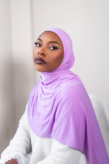 INSTANT PRE-SEWN JERSEY HIJAB -  LAVENDER