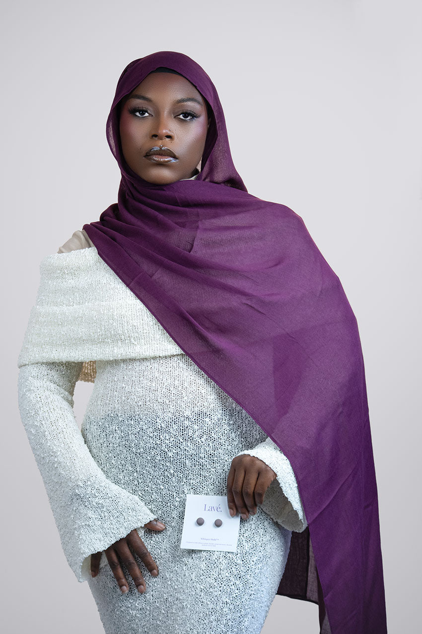 Cloud Soft Modal Hijab –  Wine Berry