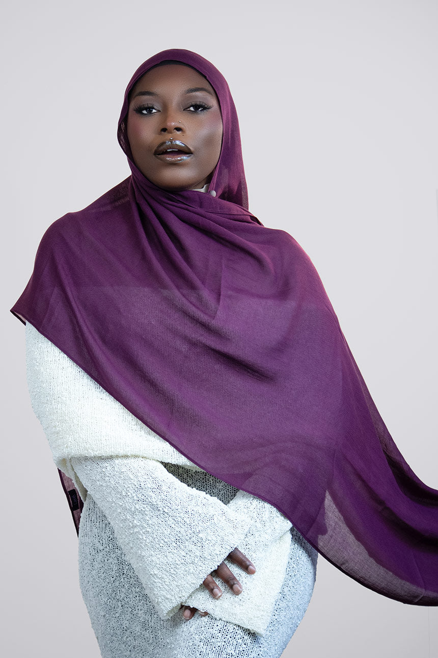 Cloud Soft Modal Hijab –  Wine Berry