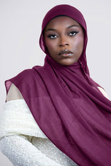 Cloud Soft Modal Hijab –  Wine Berry