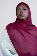 Cloud Soft Modal Hijab –  Burgundy