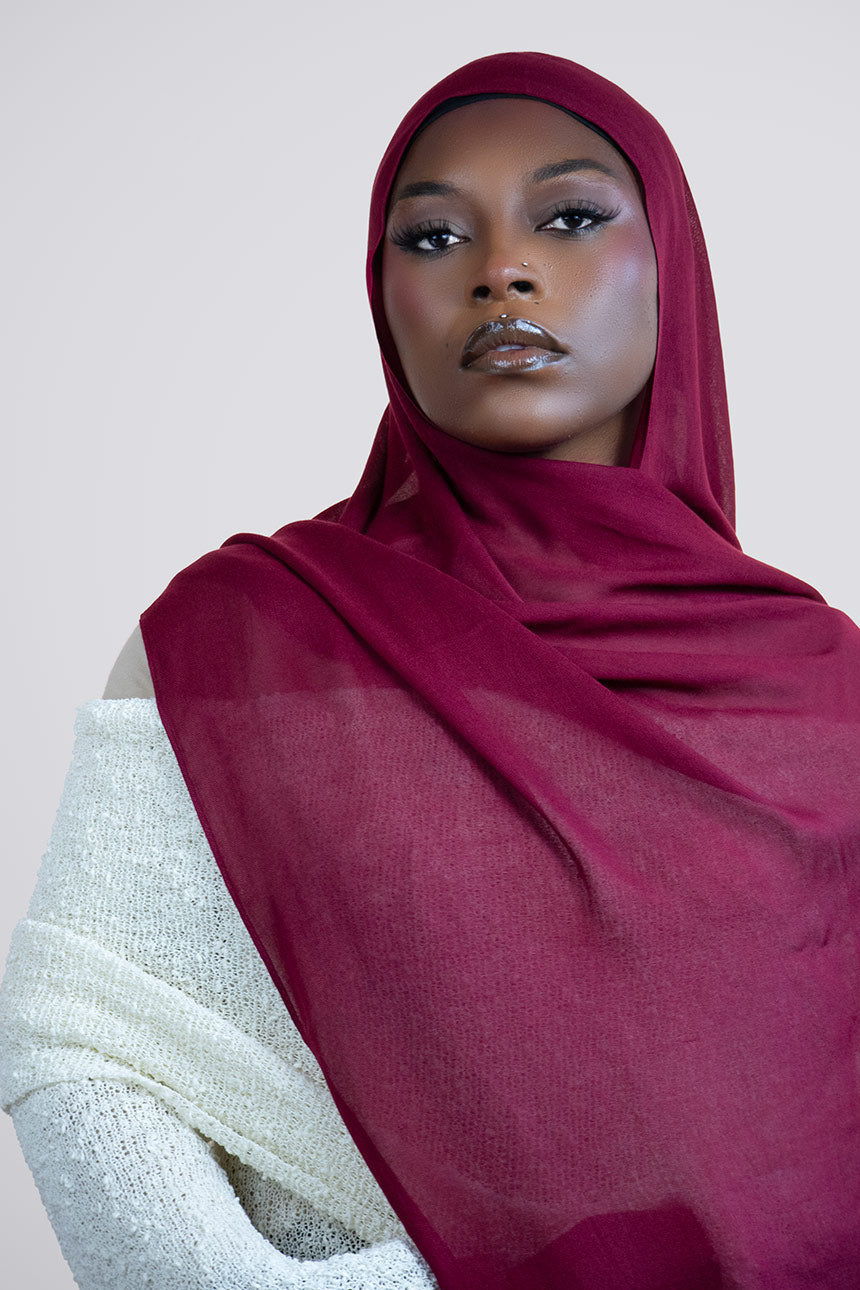 Cloud Soft Modal Hijab –  Burgundy