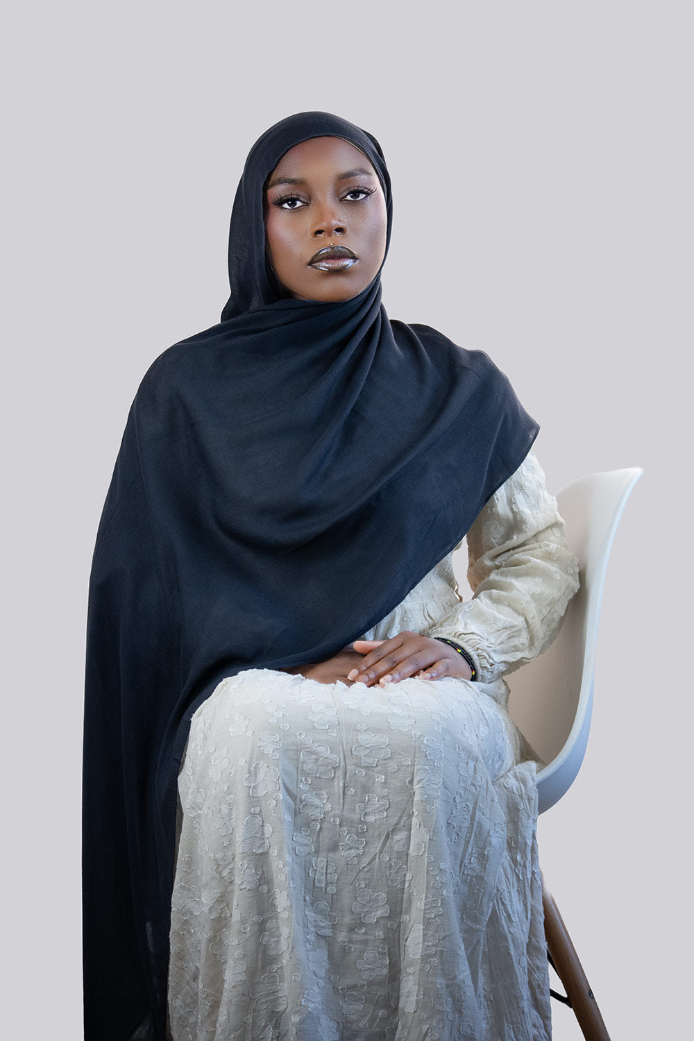 Cloud Soft Modal Hijab – Navy Black