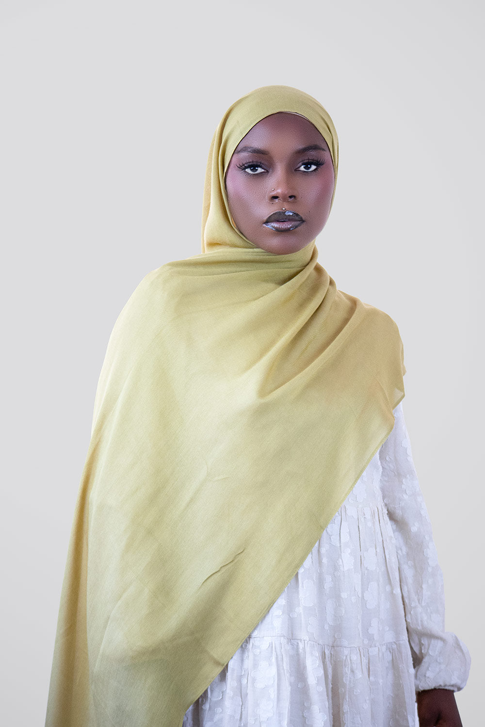 Cloud Soft Modal Hijab – Olive Gold