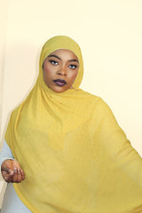 DIAMOND CHIFFON HIJAB - MUSTARD