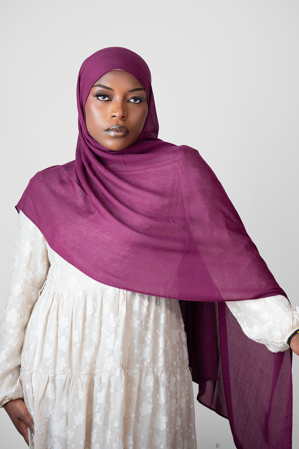 Cloud Soft Modal Hijab –  Wine Berry