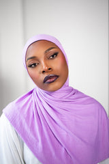 INSTANT PRE-SEWN JERSEY HIJAB - LAVENDER
