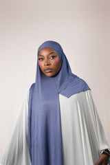 INSTANT PRE-SEWN JERSEY HIJAB - STEEL