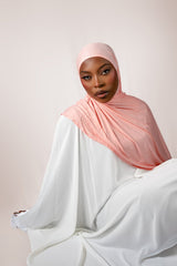 INSTANT PRE-SEWN JERSEY HIJAB - PEACH