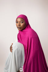 INSTANT PRE-SEWN JERSEY HIJAB - PINK