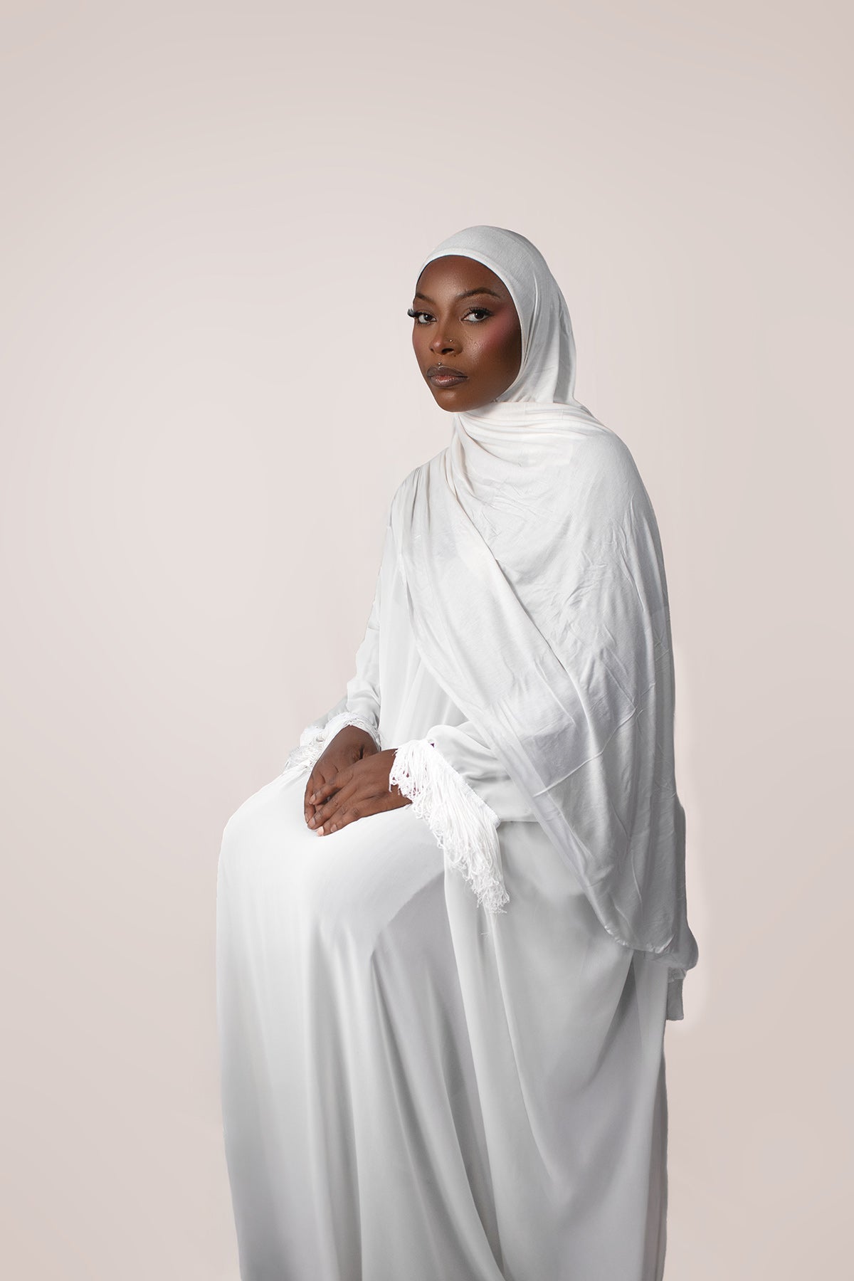 INSTANT PRE-SEWN JERSEY HIJAB – WHITE