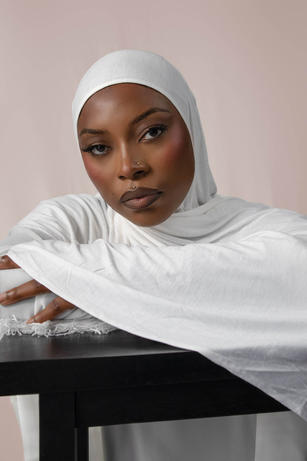 INSTANT PRE-SEWN JERSEY HIJAB – WHITE