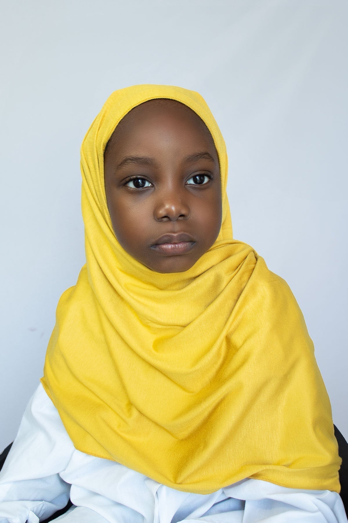 GIRLS INSTANT PREMIUM JERSEY HIJAB - YELLOW
