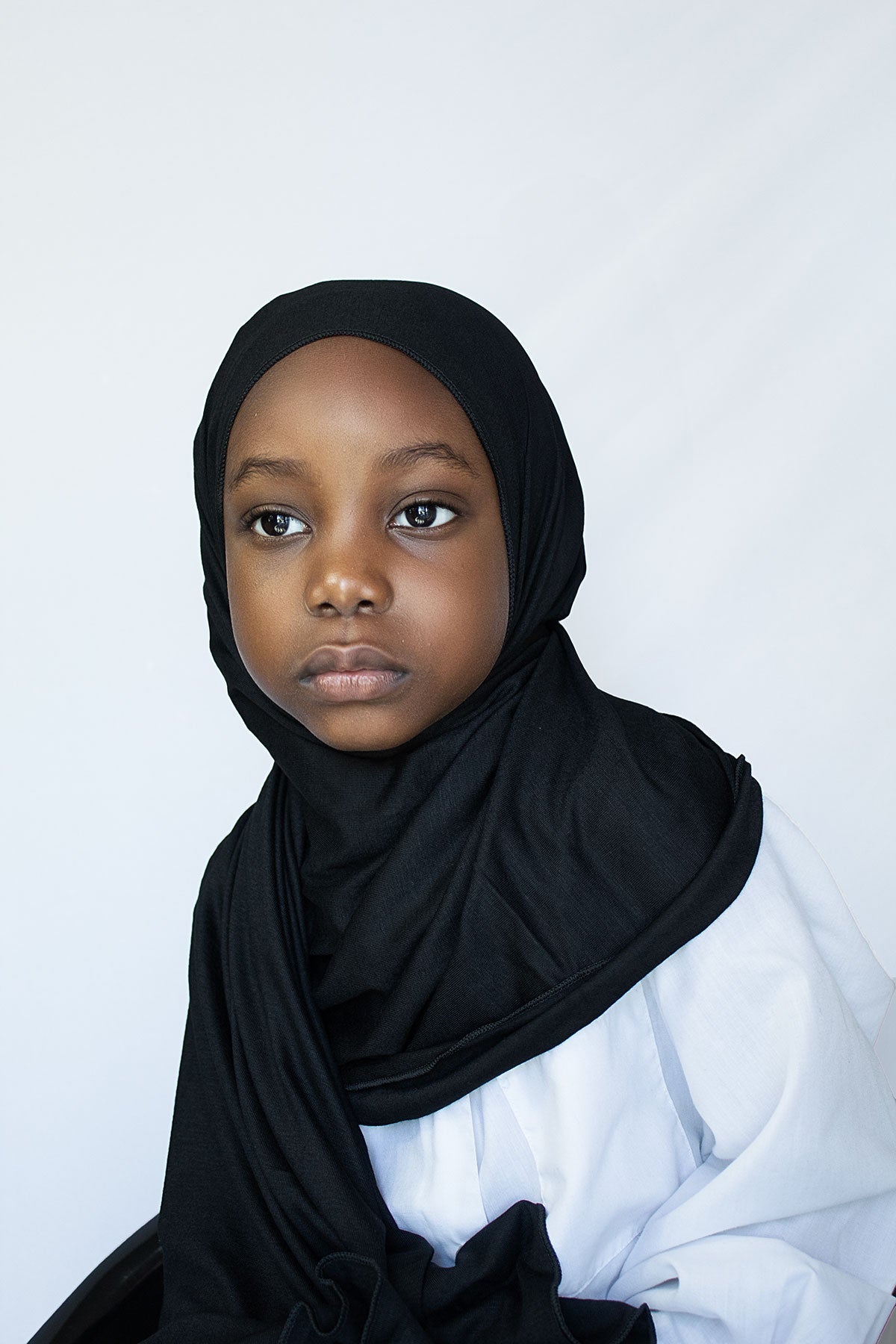 GIRLS INSTANT PREMIUM JERSEY HIJAB - BLACK