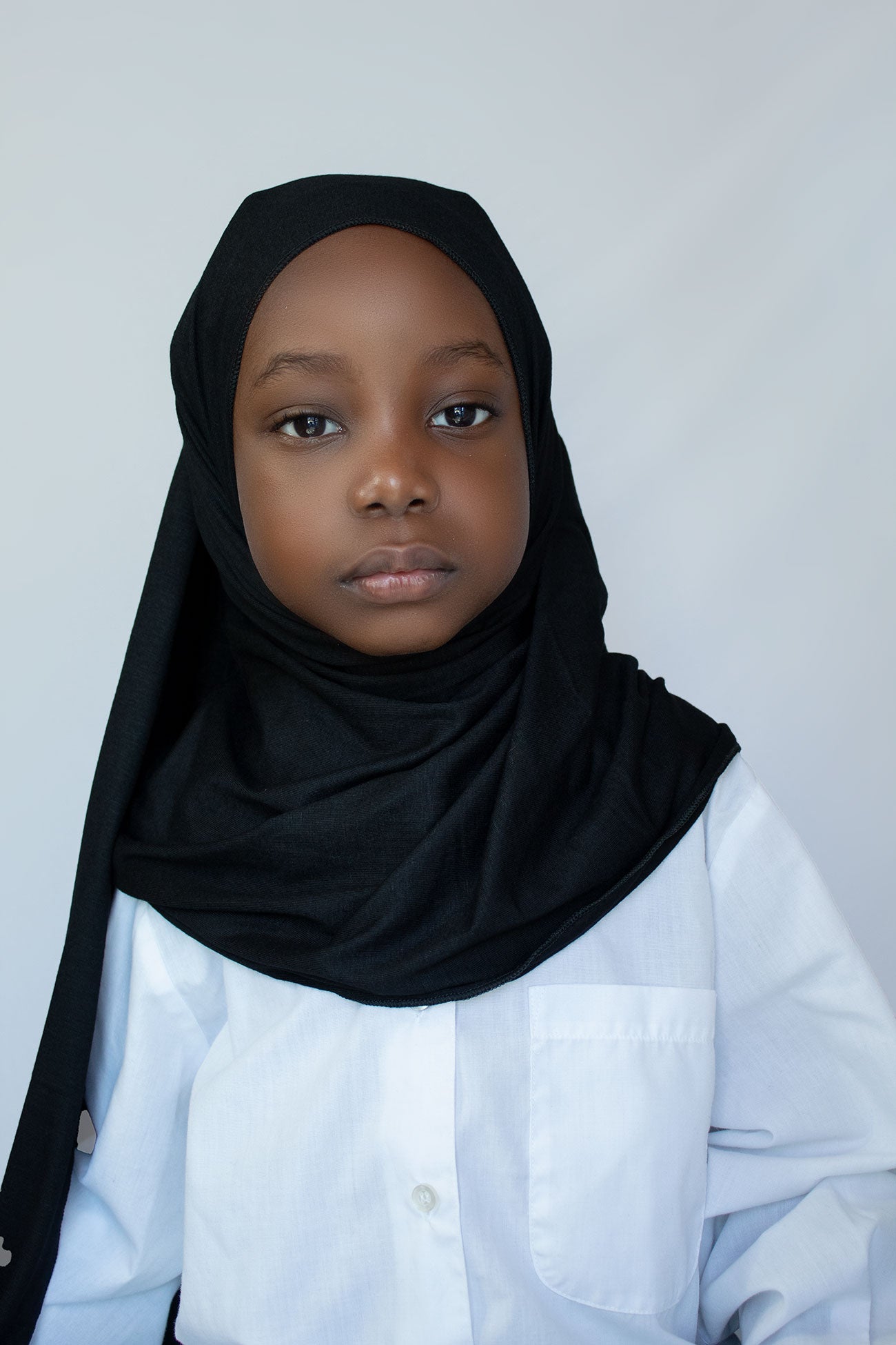 GIRLS INSTANT PREMIUM JERSEY HIJAB - BLACK