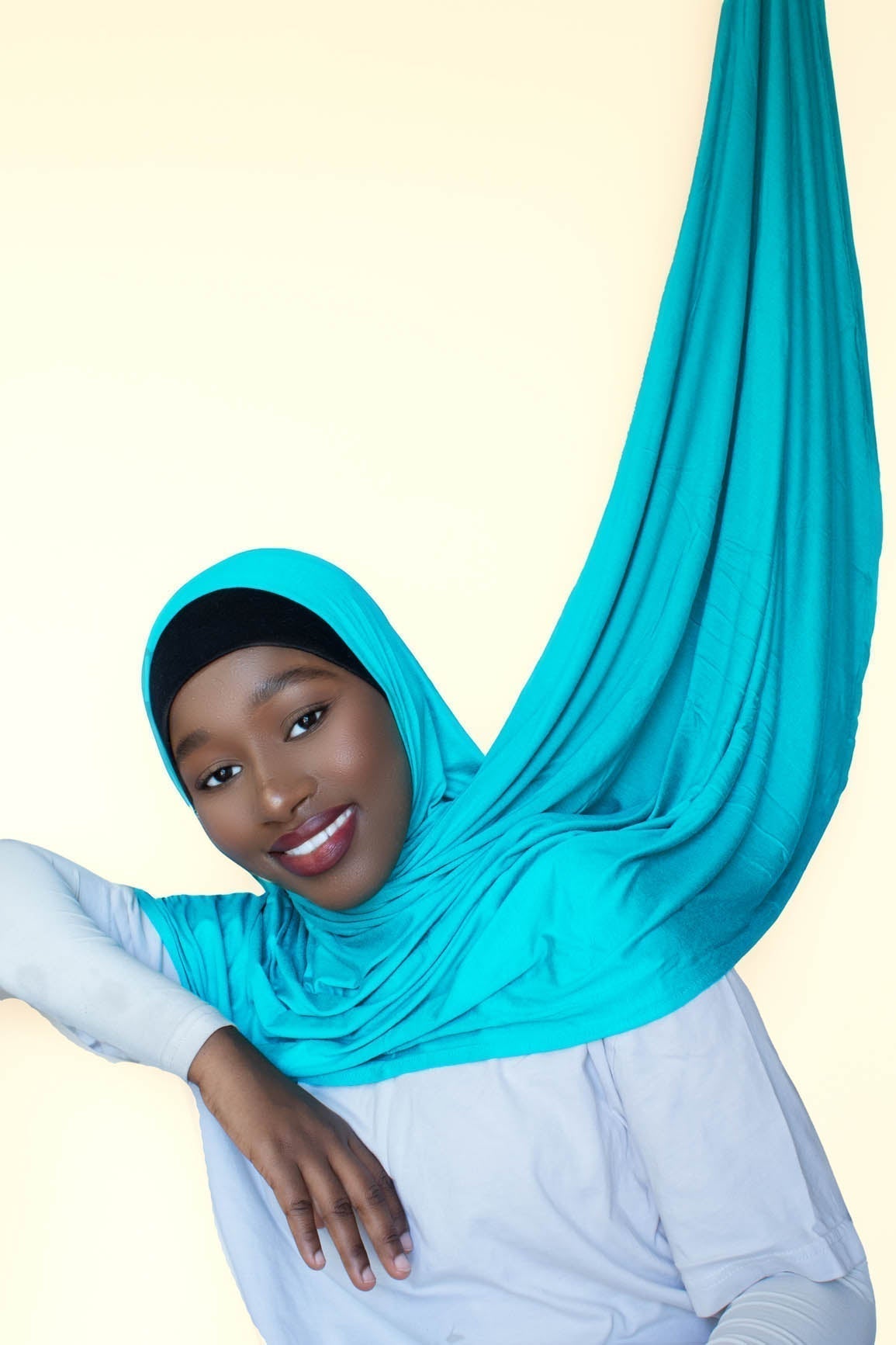 INSTANT PRE-SEWN JERSEY HIJAB - SAPPHIRE