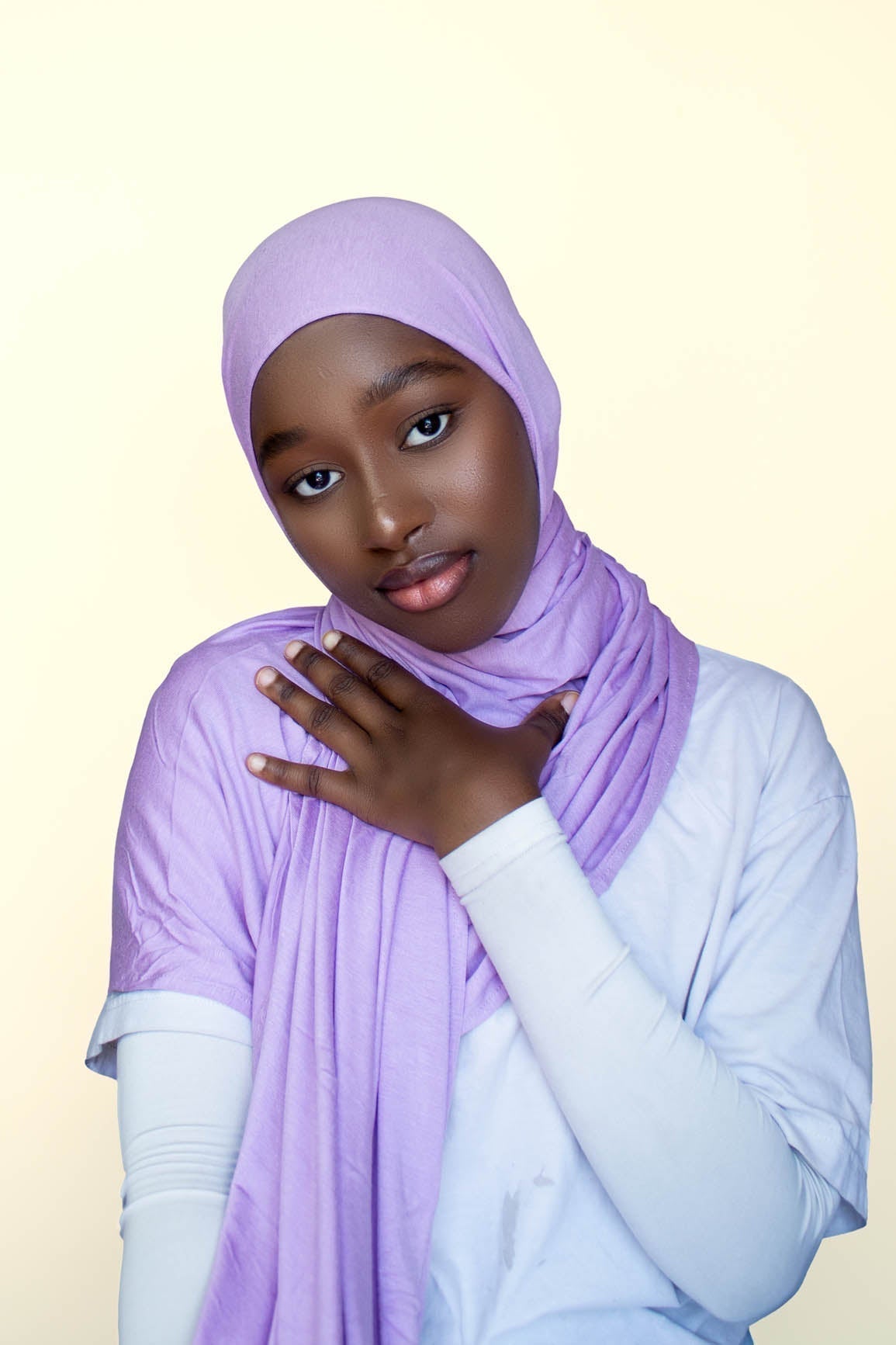 INSTANT PRE-SEWN JERSEY HIJAB - LAVENDER