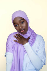 INSTANT PRE-SEWN JERSEY HIJAB -  LAVENDER