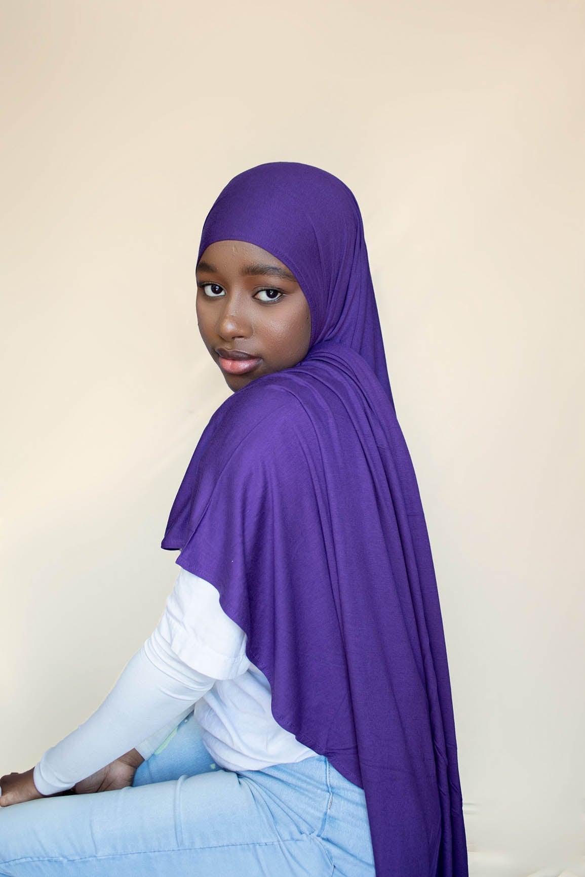 INSTANT PRE-SEWN JERSEY HIJAB- IRIS
