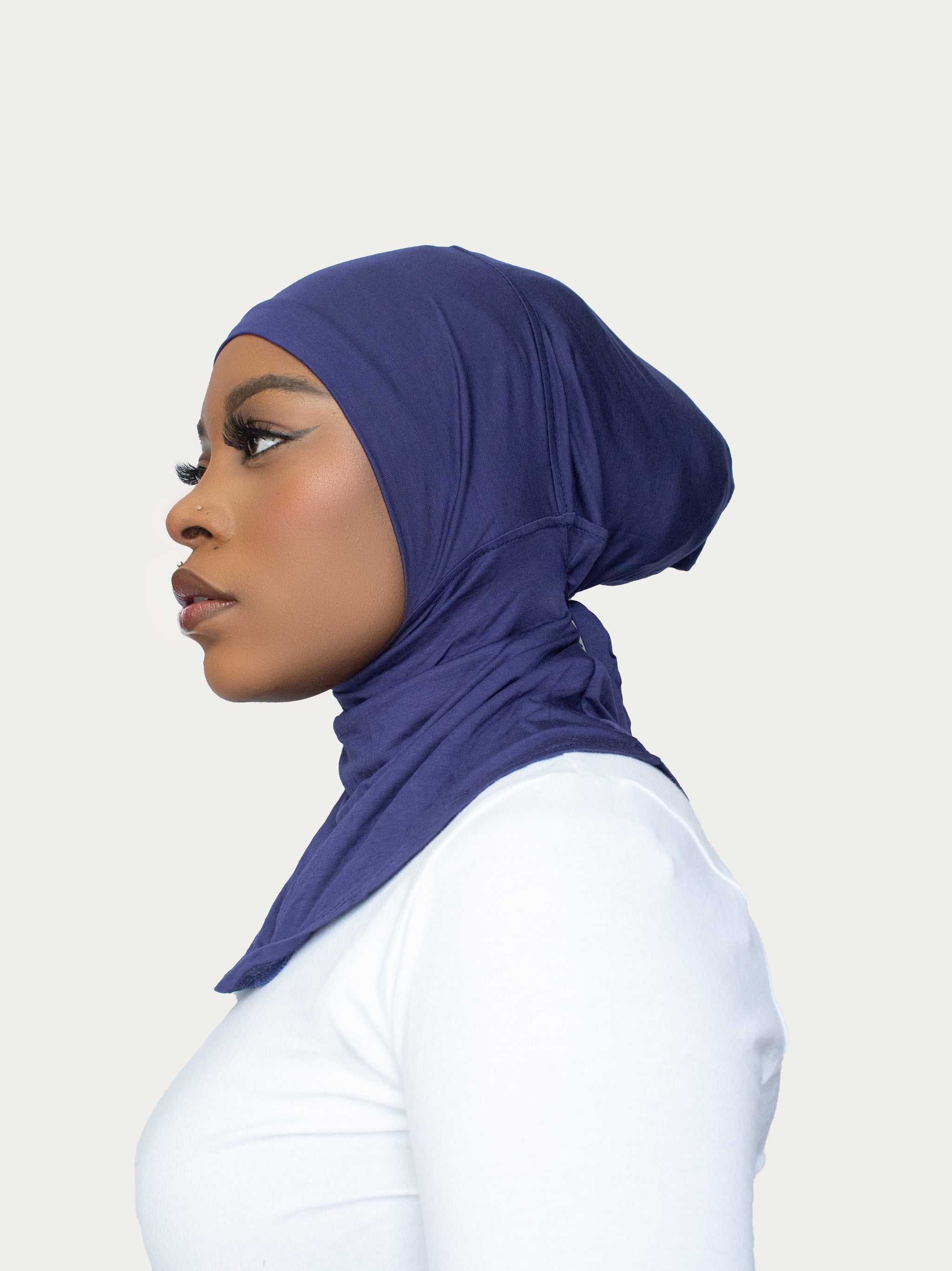 RANIA FULL COVERAGE ADJUSTABLE UNDER SCARF - NAVY