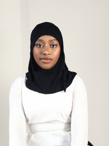 RANIA FULL COVERAGE ADJUSTABLE UNDER SCARF - BLACK