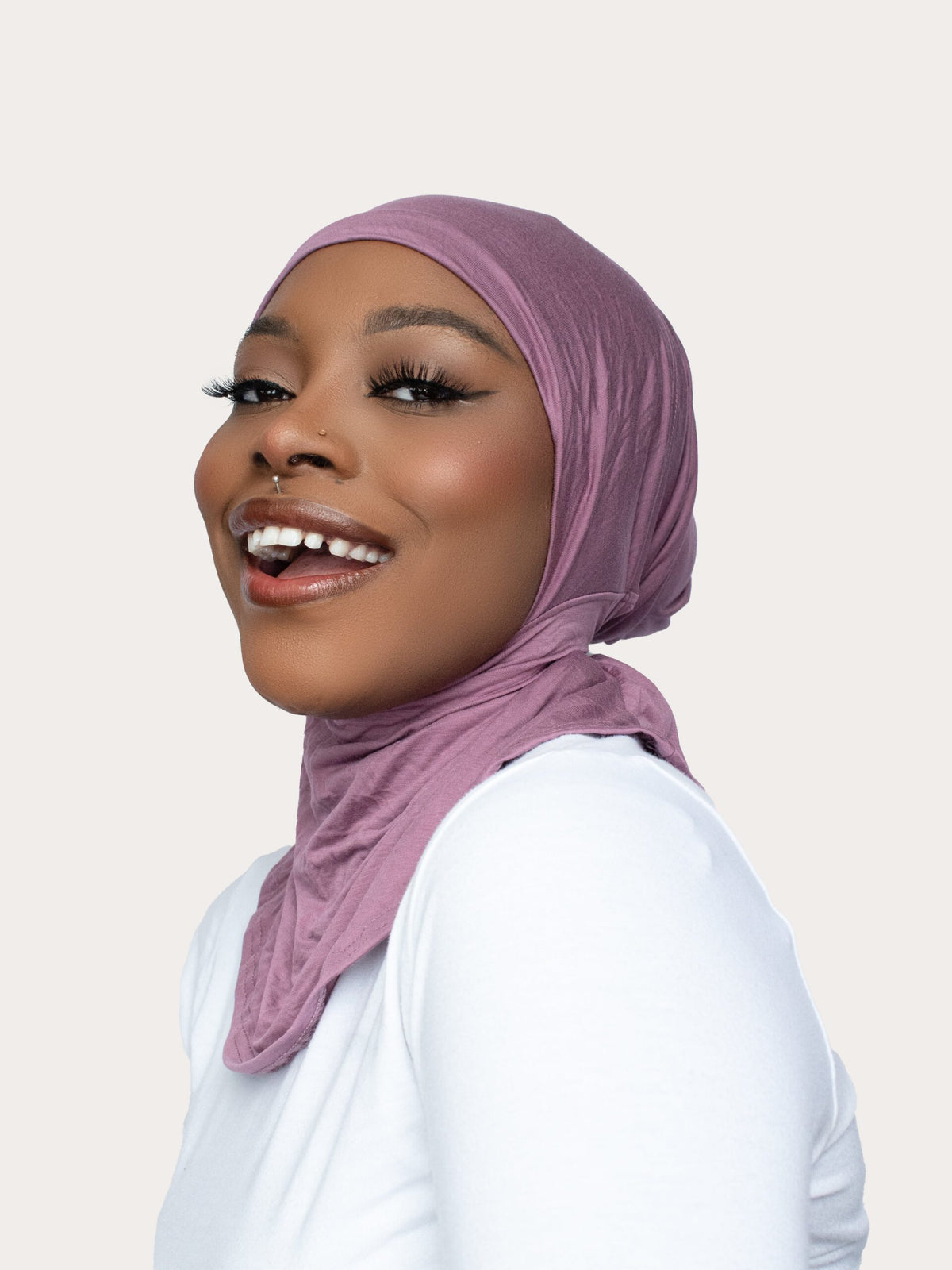 RANIA FULL COVERAGE ADJUSTABLE UNDER SCARF - PLUM