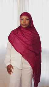 Cloud Soft Modal Hijab –  Burgundy