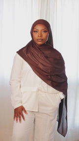 Cloud Soft Modal Hijab – Dark Brown